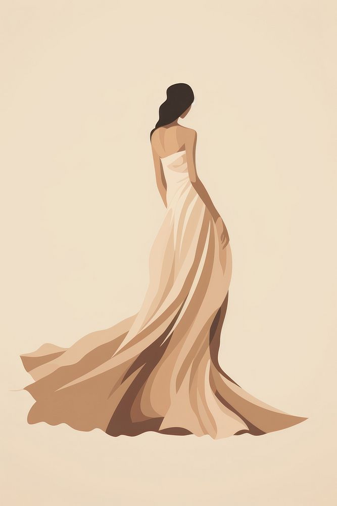 Long dress fashion wedding adult. AI generated Image by rawpixel.