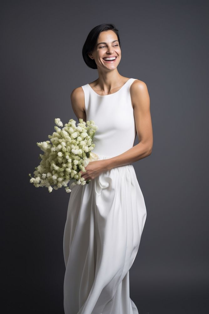 Bride portrait flower dress. AI generated Image by rawpixel.