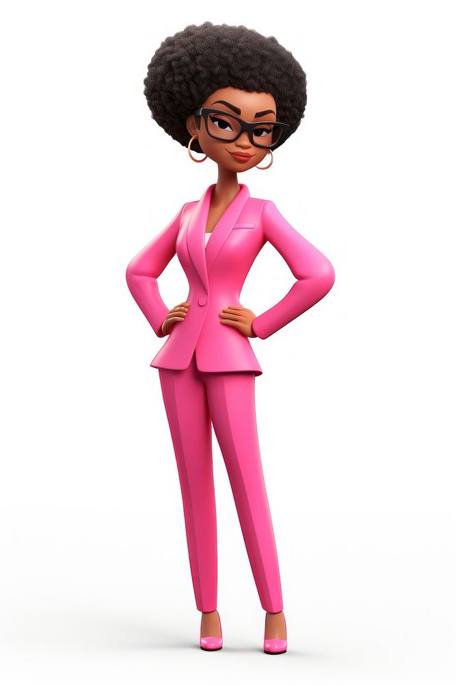 Black woman wearing neon pink suit adult doll toy. AI generated Image by rawpixel.