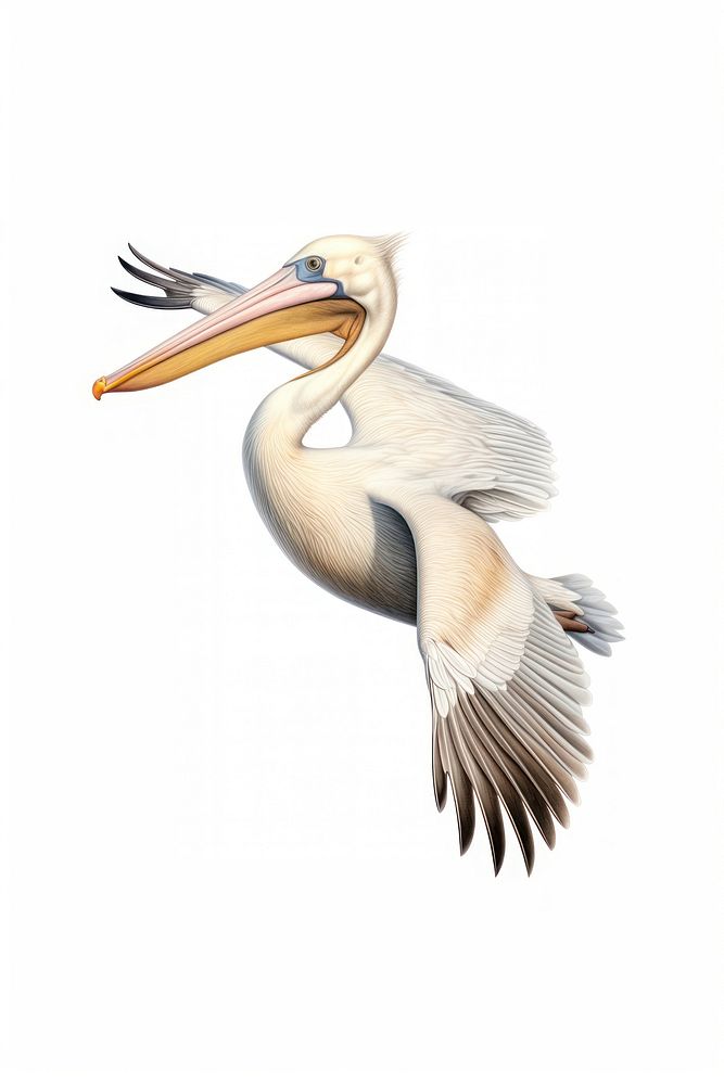 Bird pelican drawing animal. AI generated Image by rawpixel.