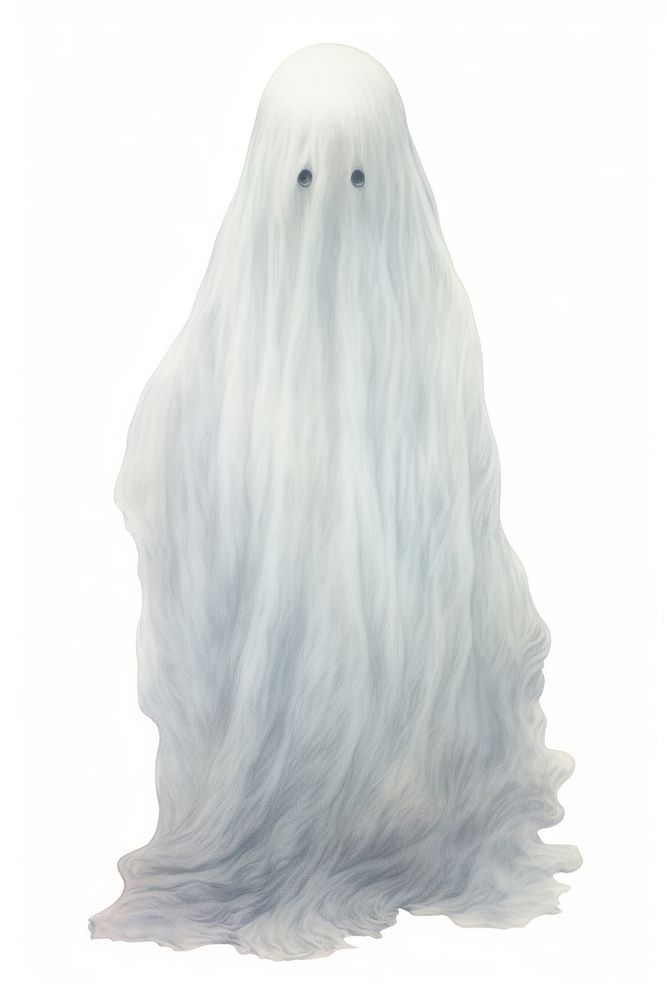Woman ghost mammal white white background. AI generated Image by rawpixel.