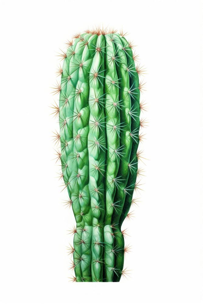 Cactus plant white background freshness. AI generated Image by rawpixel.