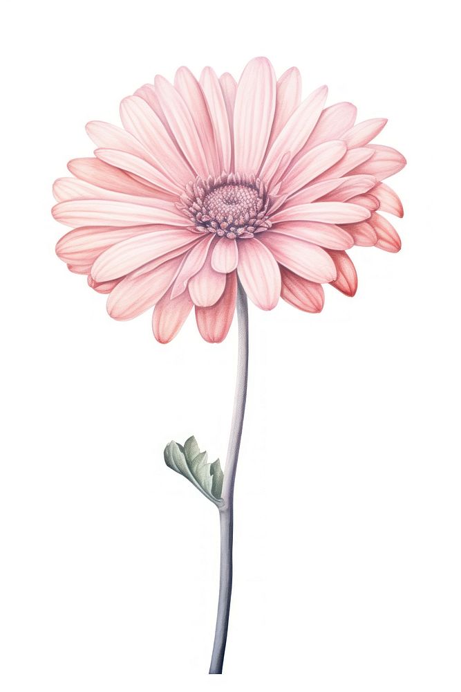 Flower drawing dahlia petal. AI generated Image by rawpixel.