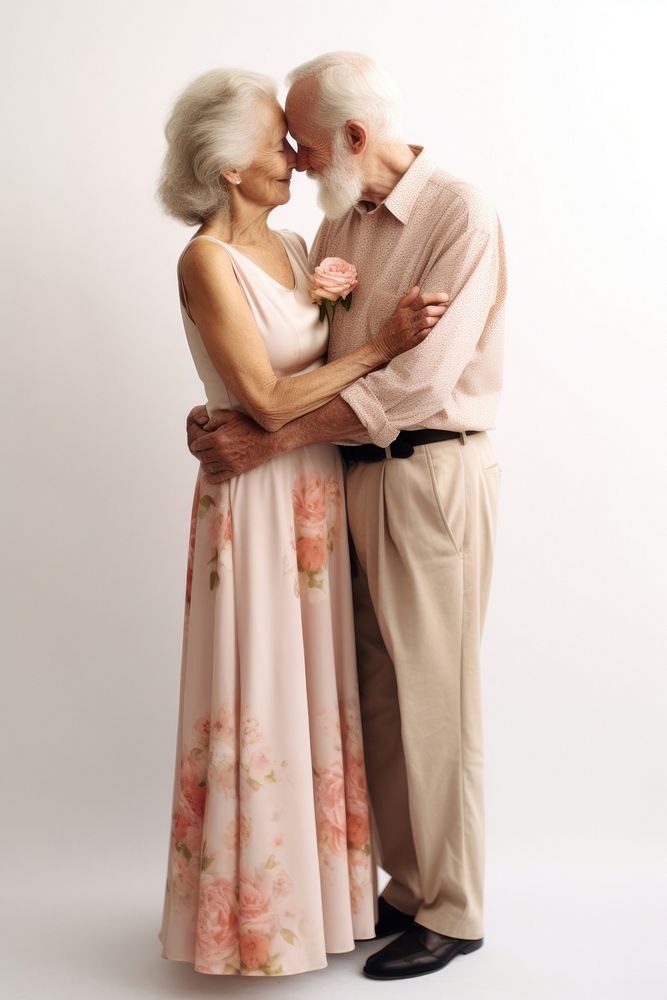 Romantic senior couple portrait romantic fashion. AI generated Image by rawpixel.