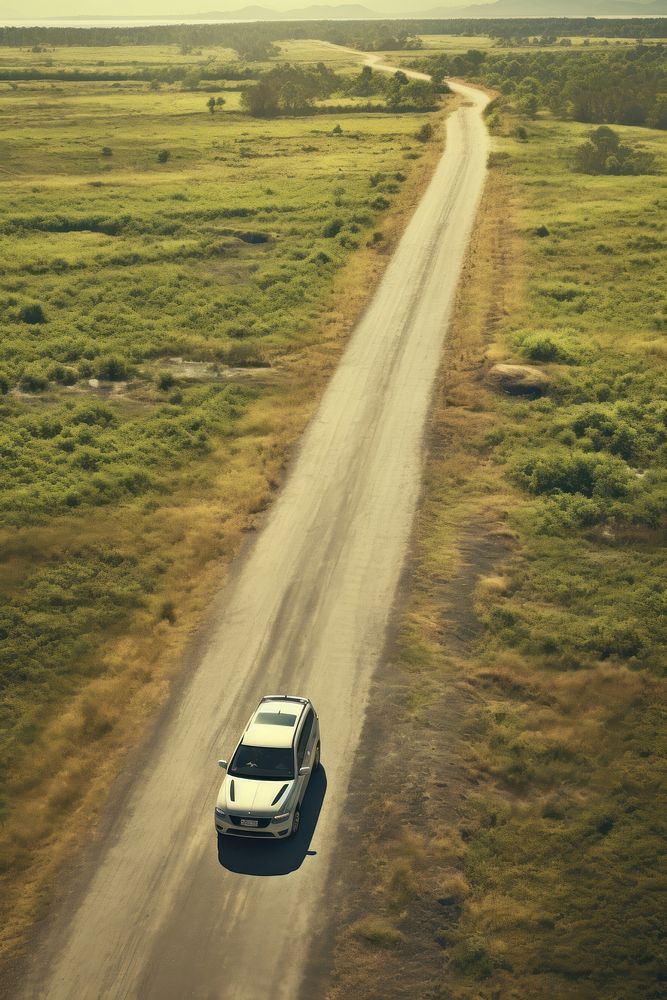 Station Wagon car vehicle highway road. 