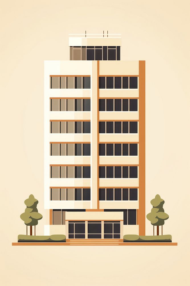 Office building architecture city condominium. AI generated Image by rawpixel.
