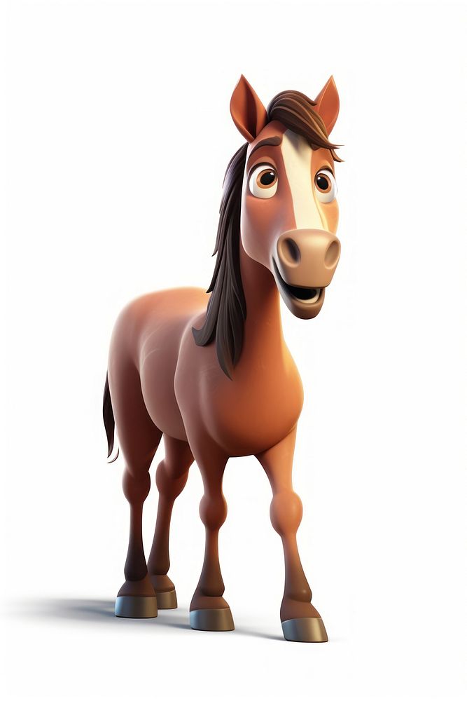 Horse horse cartoon mammal. AI generated Image by rawpixel.