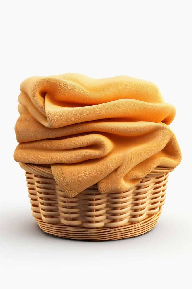 Basket towel white background simplicity. AI generated Image by rawpixel.