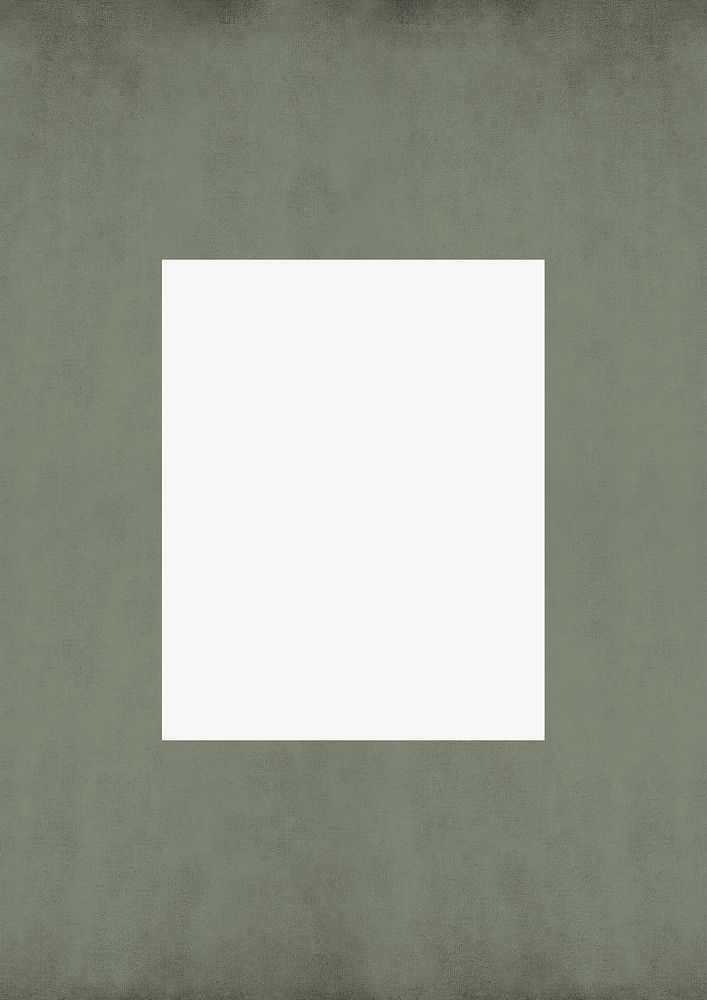 White frame on grunge green background psd