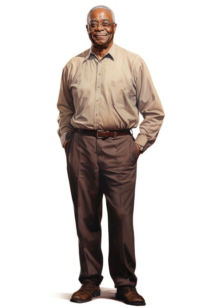 Senior black man judger standing shirt adult. AI generated Image by rawpixel.