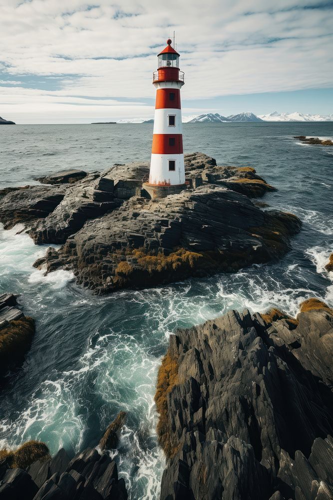 Lighthouse rock architecture landscape. 