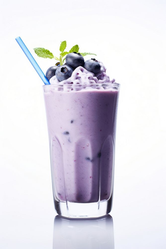 Blueberry smoothie milkshake drink fruit. AI generated Image by rawpixel.