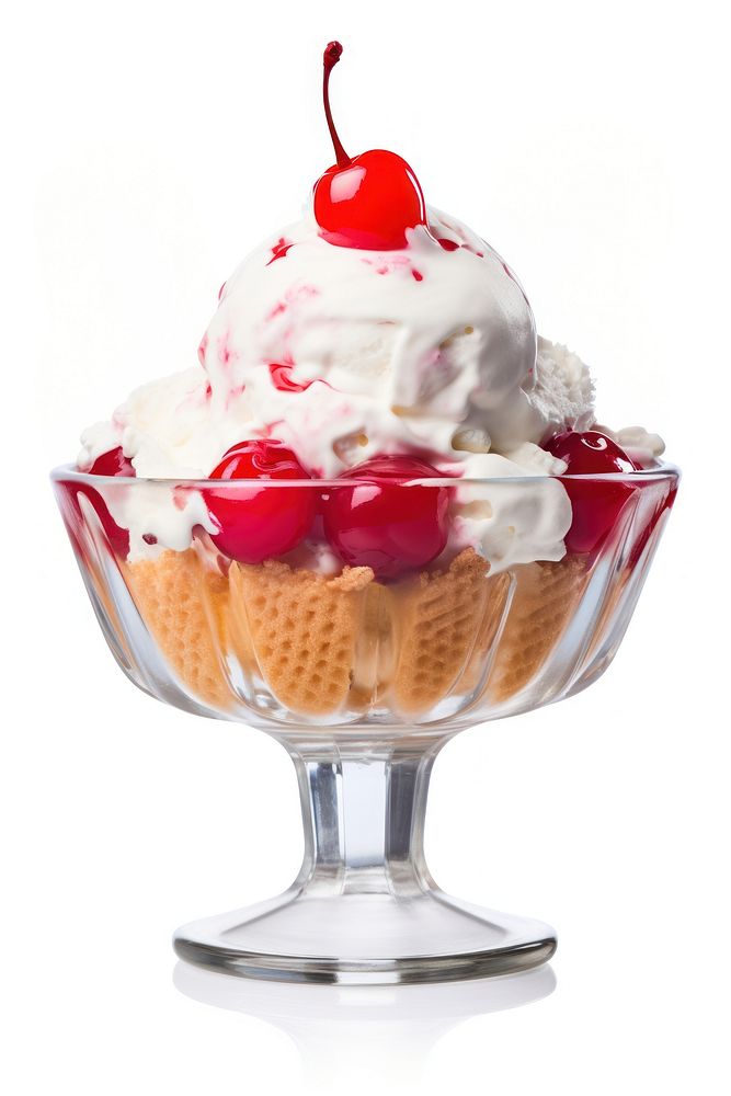 IceCream Sundae sundae cream dessert. AI generated Image by rawpixel.