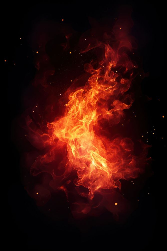 Fire backgrounds red illuminated. AI generated Image by rawpixel.