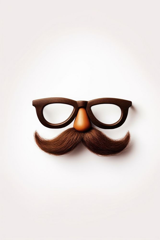 Disguise glasses mustache white background accessories. 