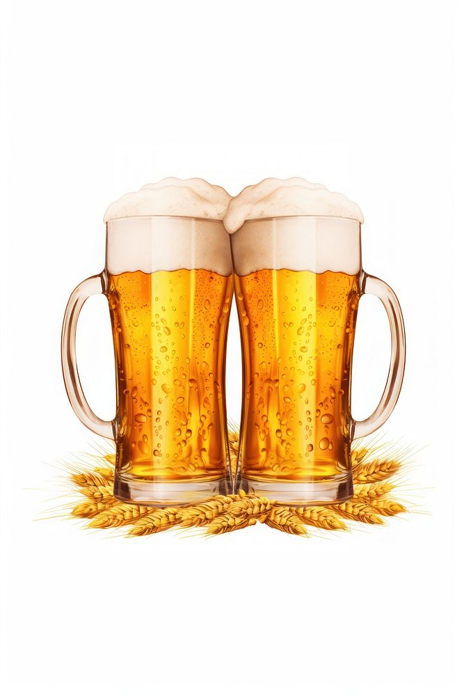 Beer glass drink lager. AI generated Image by rawpixel.