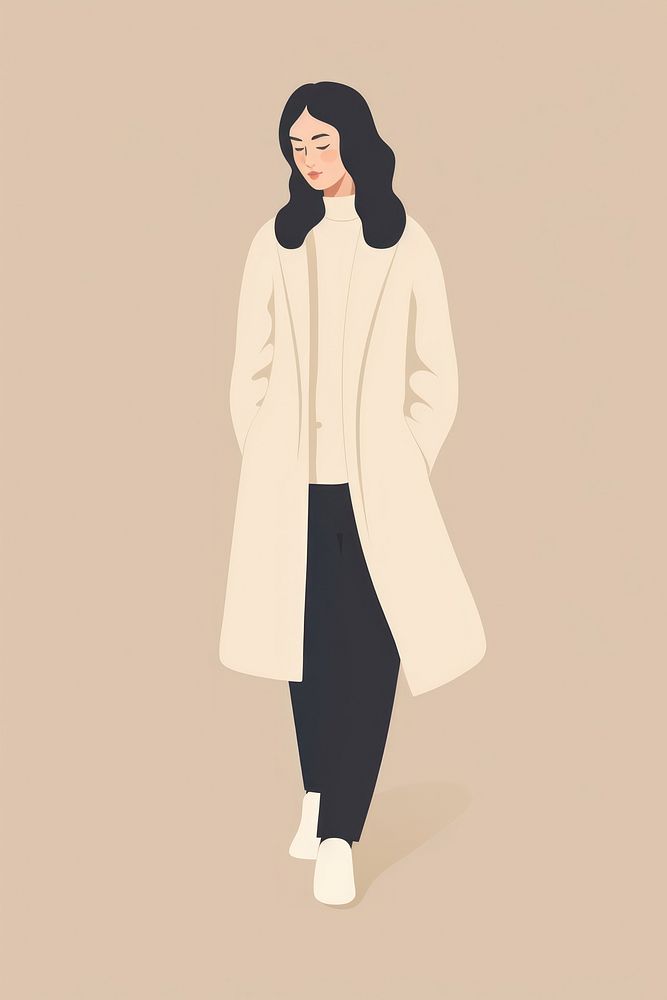 Overcoat adult woman face. AI generated Image by rawpixel.