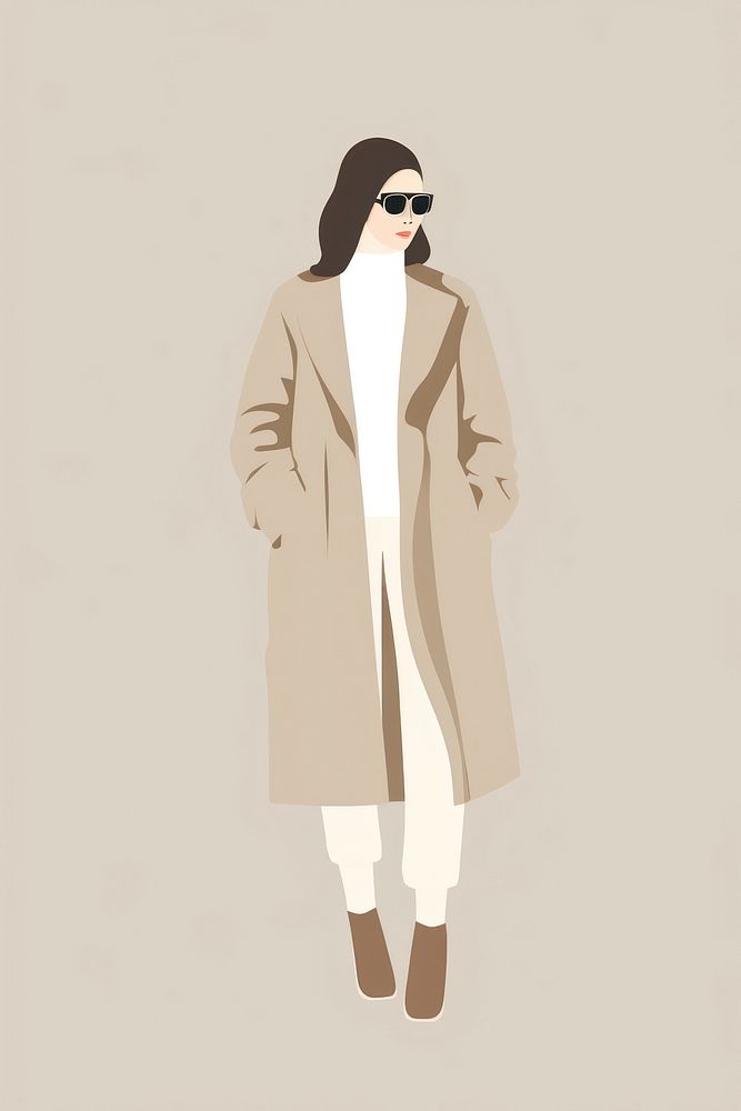 Overcoat glasses face accessories. AI generated Image by rawpixel.