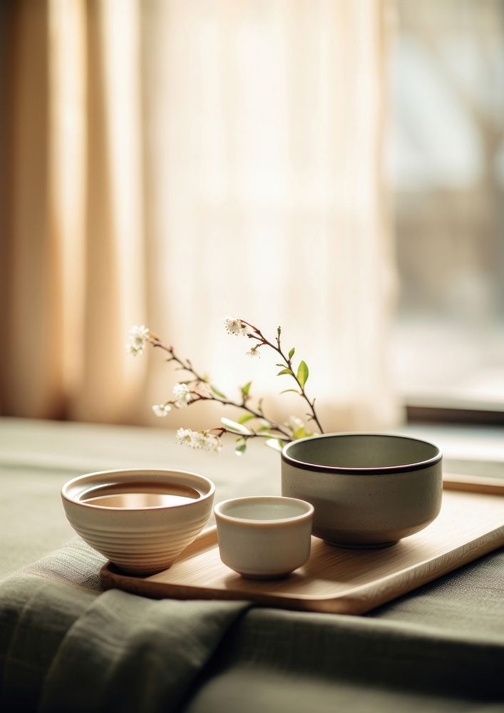 Japanese Tea Ceremony window flower table. 