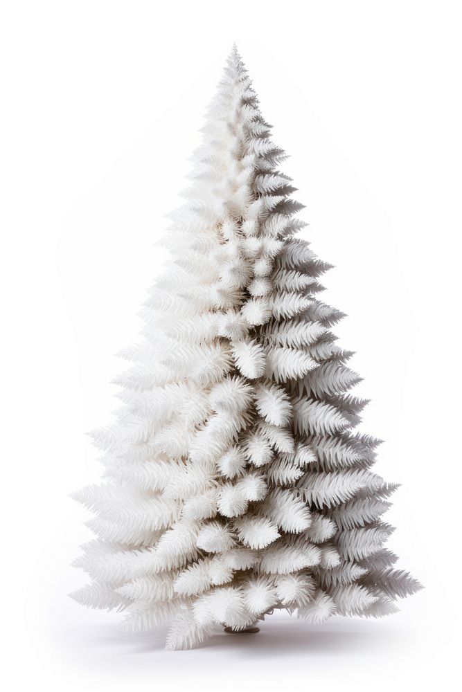 Christmas tree plant white white background. AI generated Image by rawpixel.