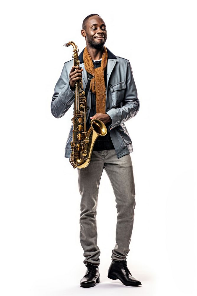 Saxophone holding adult man. AI generated Image by rawpixel.