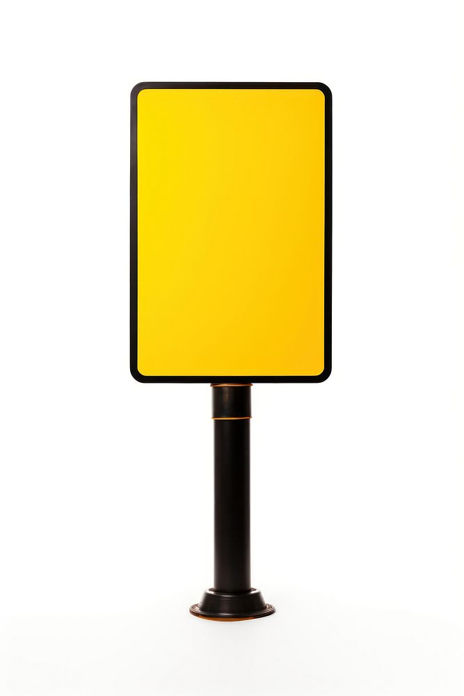 Traffic sign yellow white background protection. AI generated Image by rawpixel.
