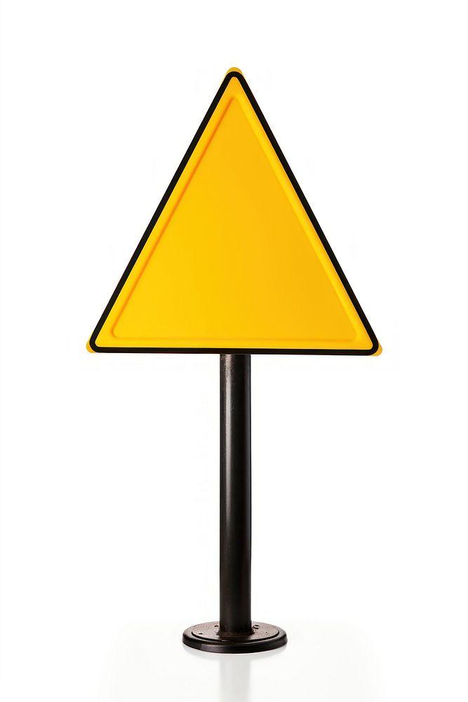 Traffic sign triangle symbol yellow. AI generated Image by rawpixel.