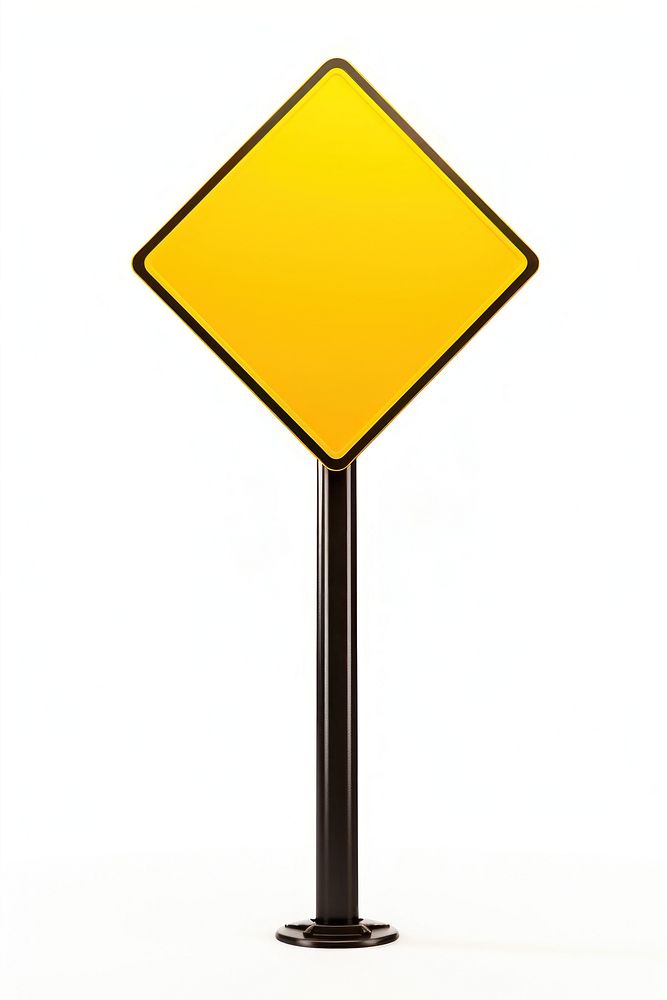 Yellow traffic sign symbol line white background. AI generated Image by rawpixel.