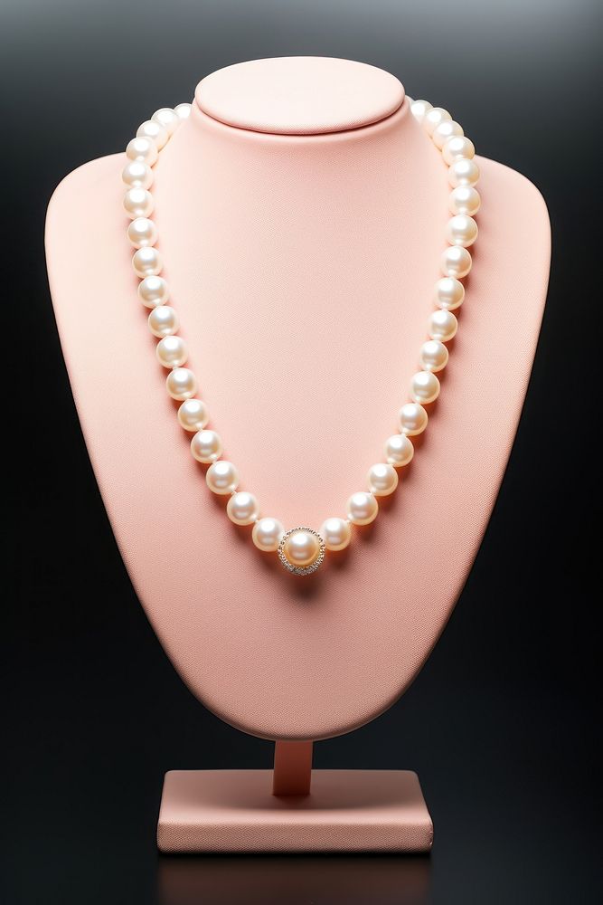 Pearl necklace jewelry white accessories. AI generated Image by rawpixel.