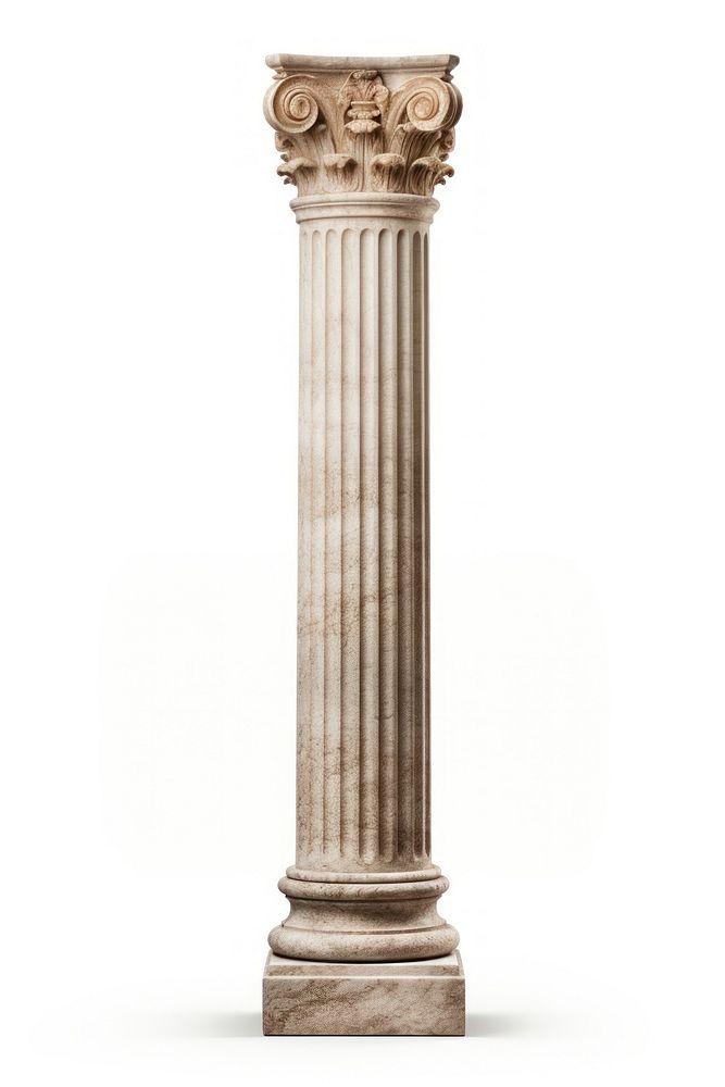 Roman column architecture white background colonnade