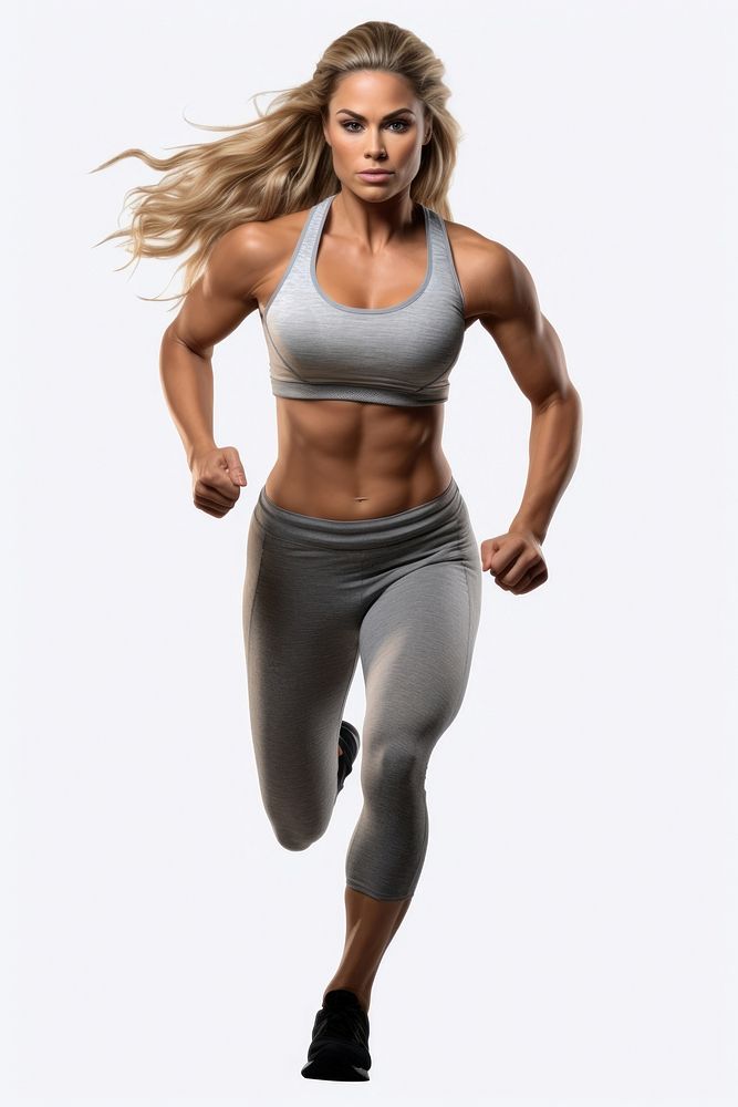 Trainer coach women running workout big muscles sports. AI generated Image by rawpixel.