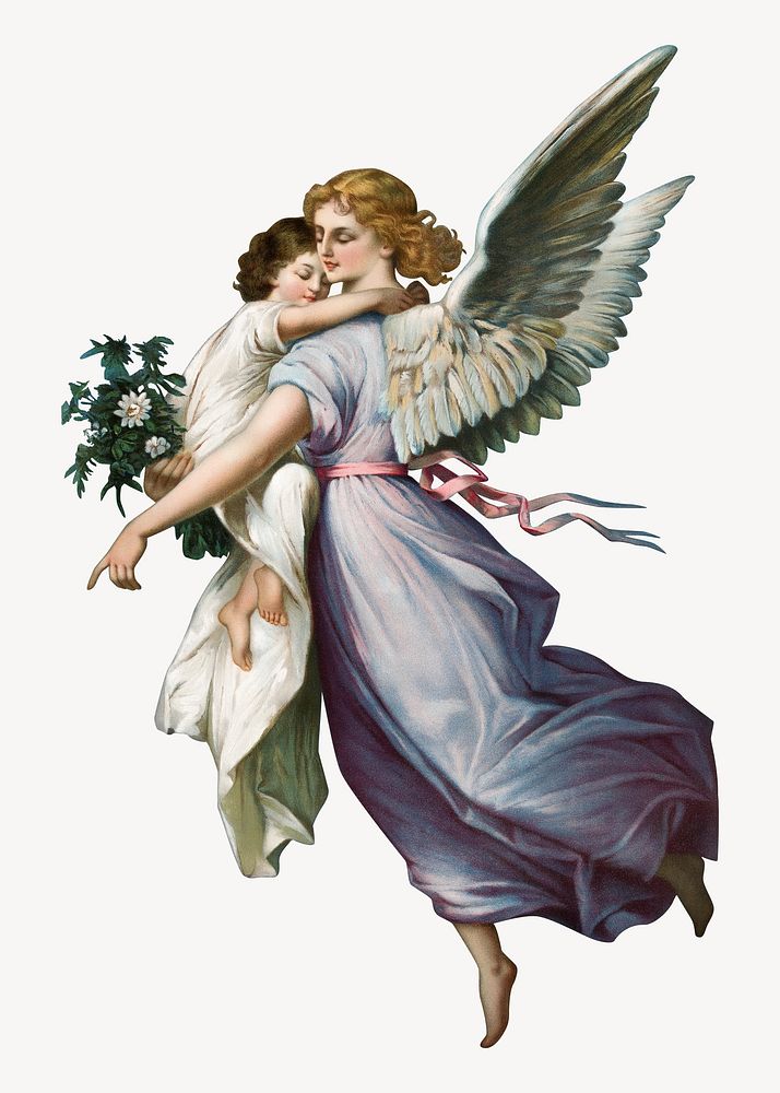 Angel of Peace, vintage angel illustration by B. T. Babbitt. Remixed by rawpixel.
