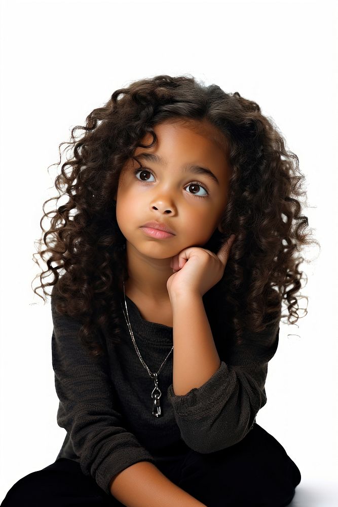 Children african-americangirl portrait photo hair. AI generated Image by rawpixel.