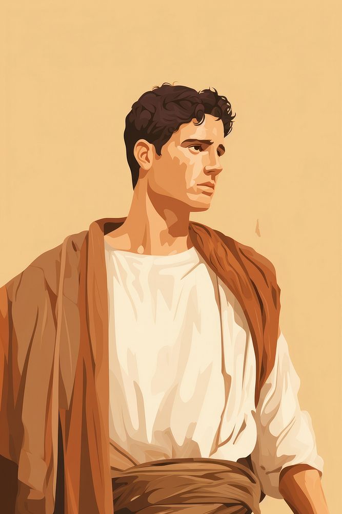 Ancient rome man portrait adult architecture. AI generated Image by rawpixel.