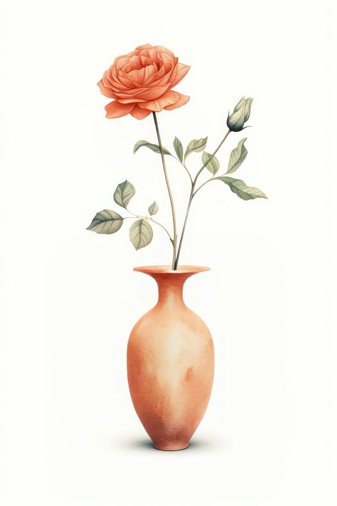 Vase flower pottery plant. AI generated Image by rawpixel.
