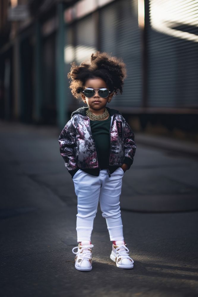 Sunglasses footwear portrait toddler. AI generated Image by rawpixel.