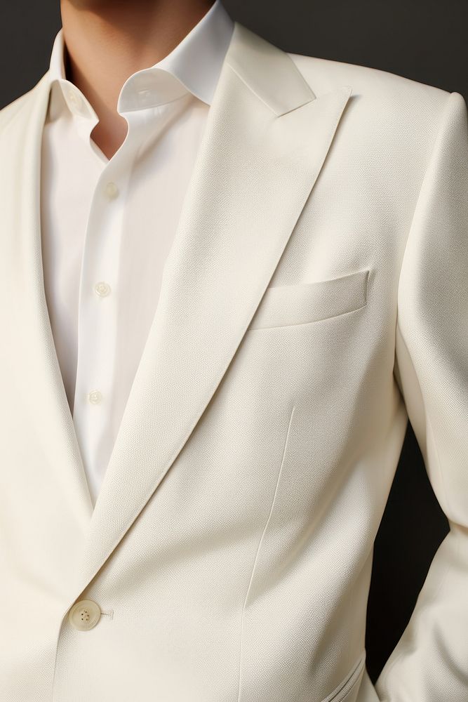 White suit tuxedo blazer jacket. AI generated Image by rawpixel.