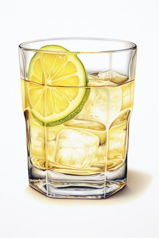 Glass tequila lemon drink. AI | Free Photo Illustration - rawpixel