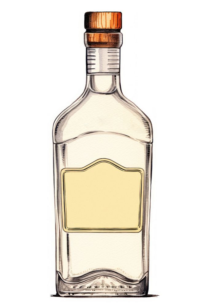 Bottle tequila drink label. AI generated Image by rawpixel.