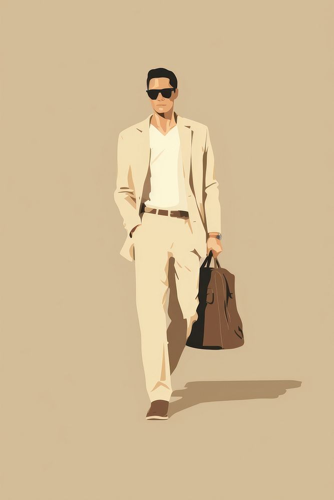 Small business adult khaki bag. AI generated Image by rawpixel.