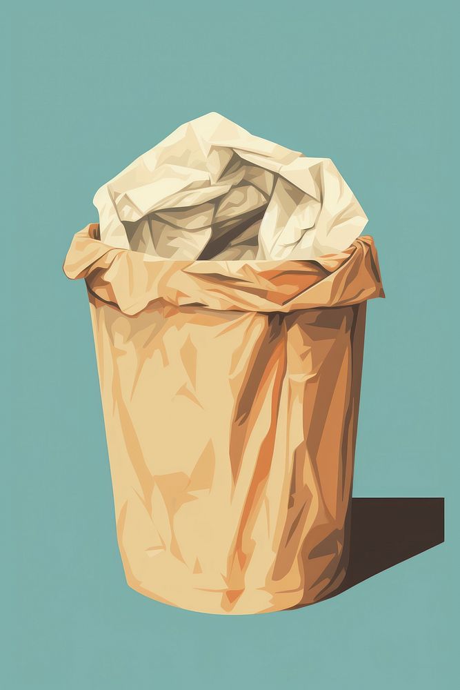Crumpled paper crumpled paper container recycling. AI generated Image by rawpixel.