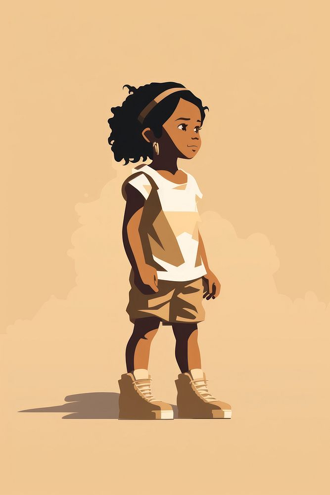 Child portrait standing sunlight. AI generated Image by rawpixel.