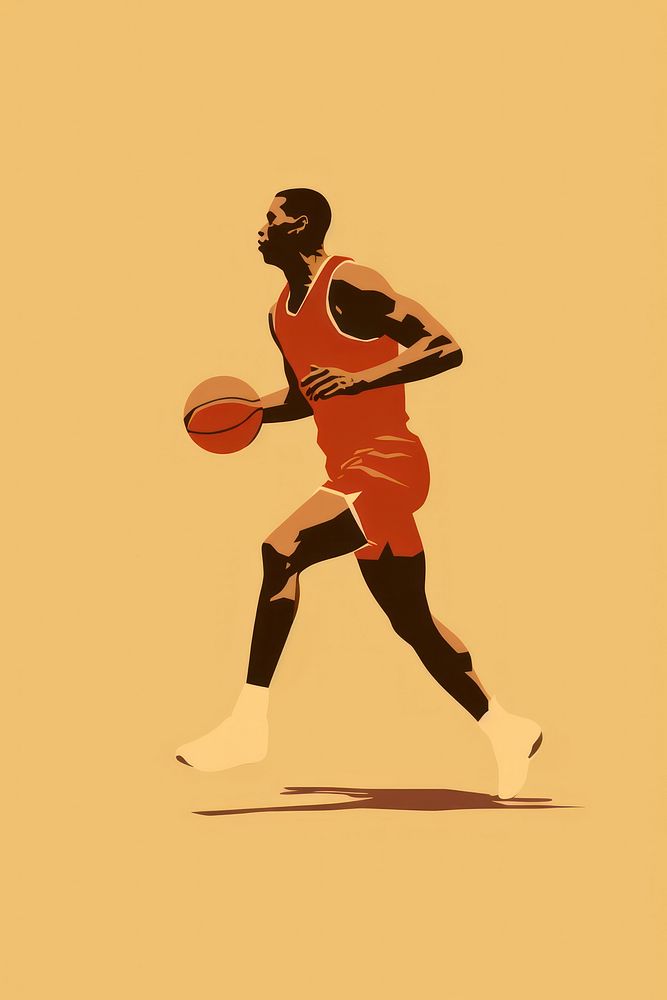 Man playing basketball sports competition exercising. AI generated Image by rawpixel.