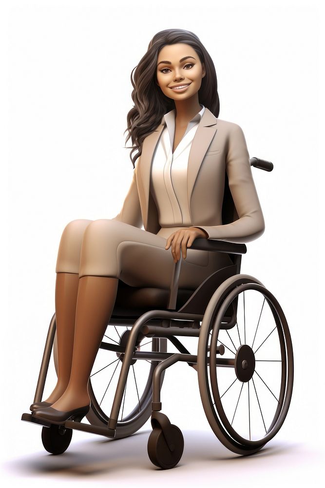 Wheelchair portrait cartoon adult. AI generated Image by rawpixel.