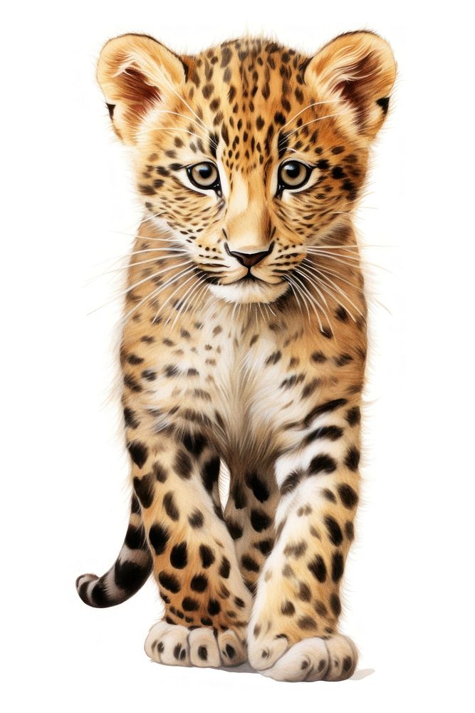 Leopard wildlife cheetah cartoon. AI generated Image by rawpixel.