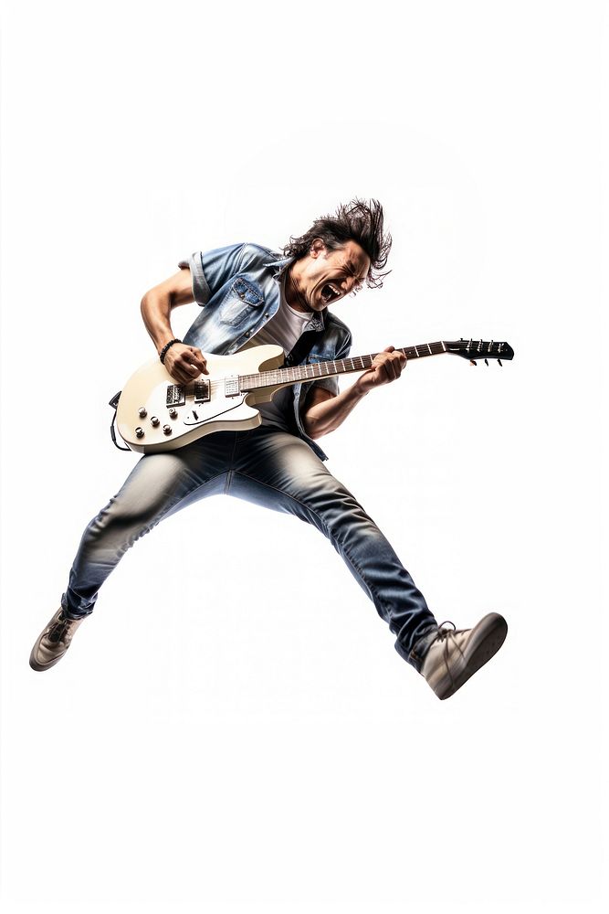 Guitar footwear musician adult. AI generated Image by rawpixel.