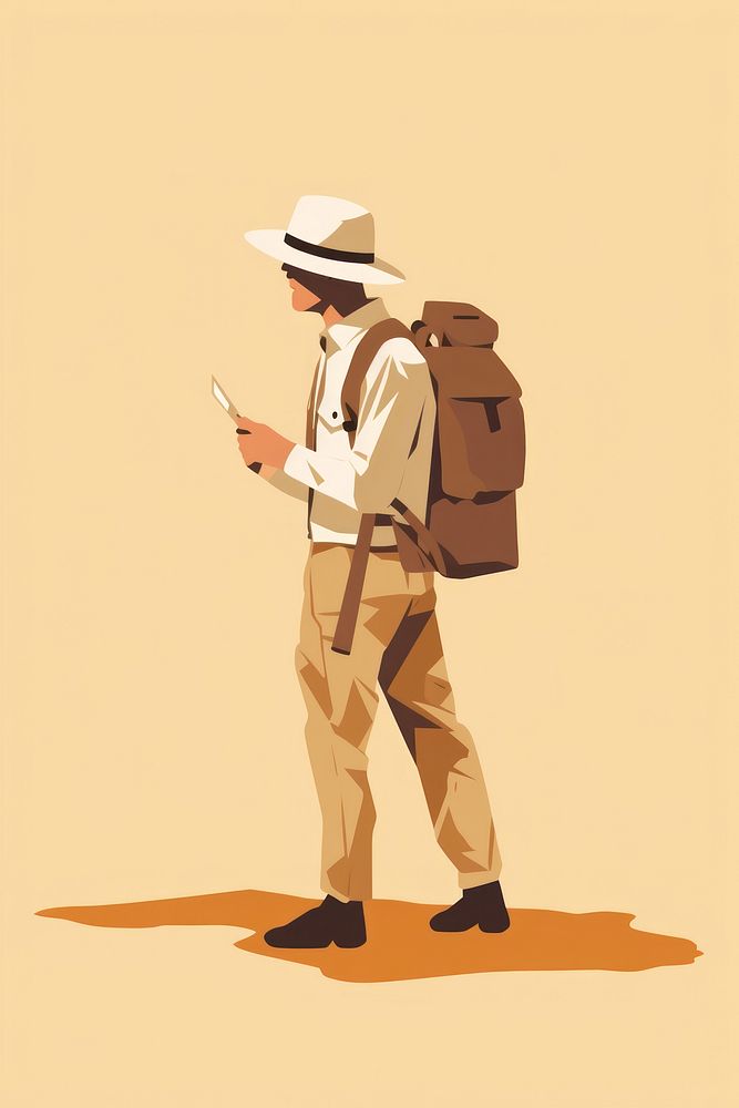 Tourist backpack outdoors adult. AI generated Image by rawpixel.