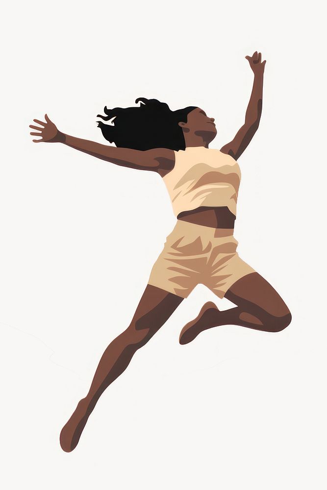 Woman jumping dancing flexibility. AI generated Image by rawpixel.