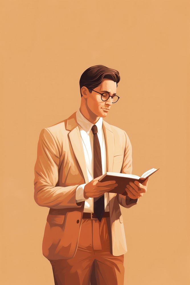 Holding a book teacher reading adult. AI generated Image by rawpixel.