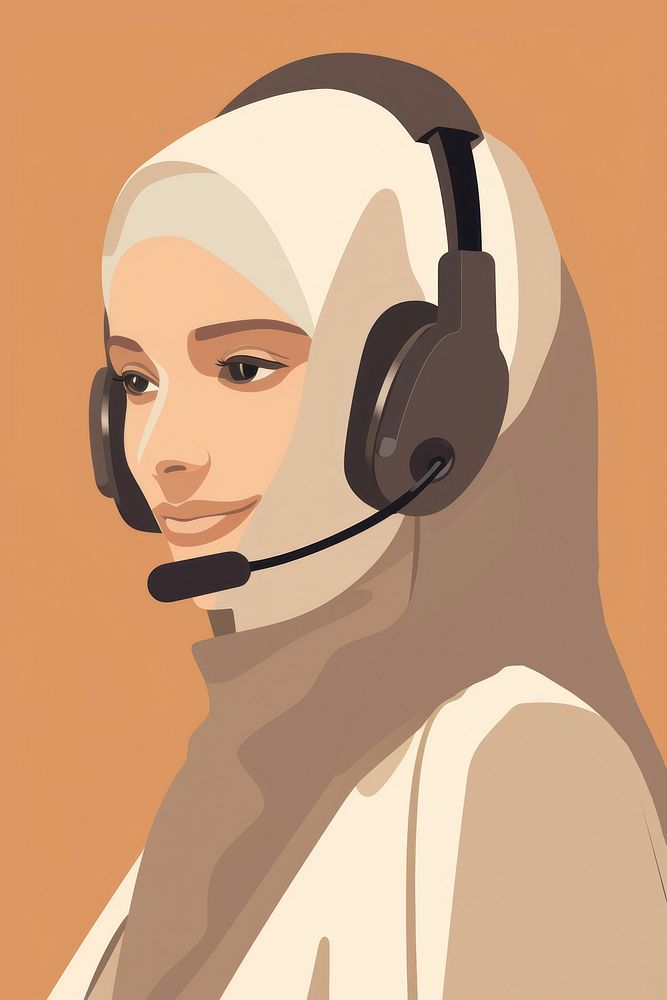 Woman supporter headphones headset adult. AI generated Image by rawpixel.